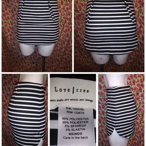 Love Tree striped skirt